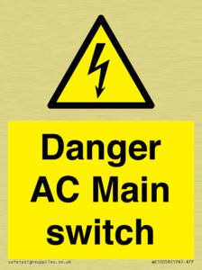 Danger AC Main switch 